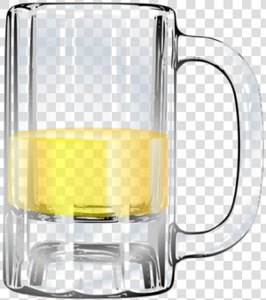 Vector Image Of Half full Beer Mug   Empty Beer Mug Clipart  HD Png Download