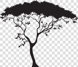 Grassland Tree Png Black And White  Transparent Png