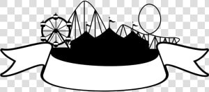 Amusement Banner Carnival Free Picture   Theme Park Silhouette Png  Transparent Png