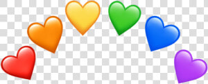  heart  hearts  heartcrown  emojicrown  rainbowcrown   Heart  HD Png Download