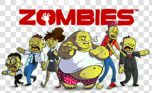 A Step Ahead   Cartoon A Group Of Zombie  HD Png Download