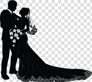 Wedding Invitation Bridegroom Clip Art   Groom And Bride Vector  HD Png Download