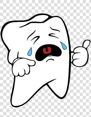 Crying  Tooth  Clipart  Sticker   Crying Teeth  HD Png Download