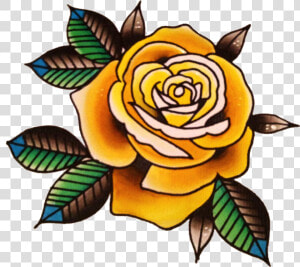 Rose Tattoo Yellow Png Image   Old School Tattoo Png  Transparent Png