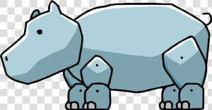 Scribblenauts Hippo  HD Png Download