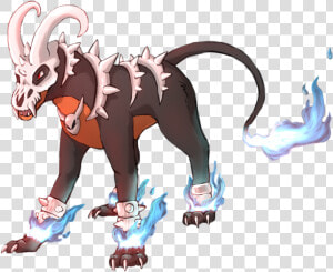 Mega Houndoom Fanart  HD Png Download