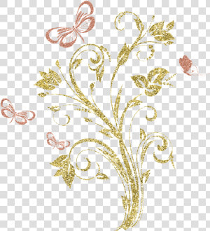 Gold Silvery Flower Free Photo   Golden Png Flower Border  Transparent Png