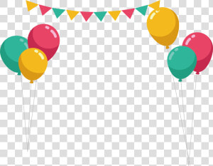 Transparent Birthday Balloons Border Png   Birthday Balloons Frame Png  Png Download