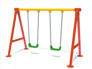 Double Swings Outdoor Playground Garden Swing Set For   Swing  HD Png Download