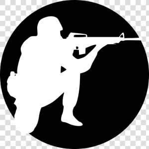 Soldier Aiming Weapon Free Photo   Soldier In A Circle  HD Png Download