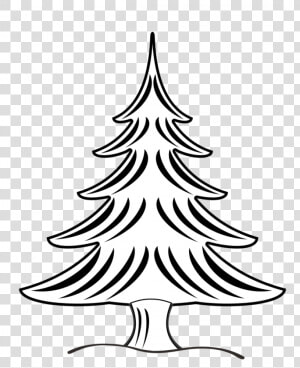 Pine Tree Clipart Black And White   Christmas Tree Clipart Black And White Free  HD Png Download