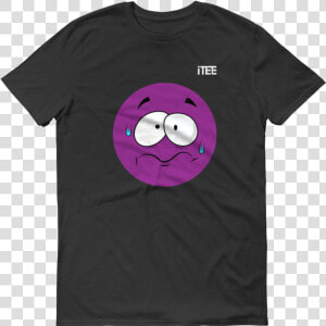 Crying Smiley Lightweight Fashion Short Sleeve T Shirt   T shirt  HD Png Download