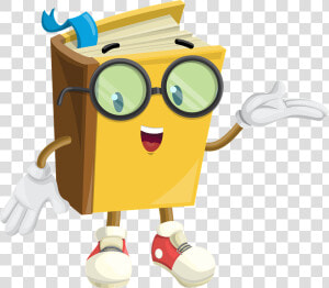 Book  Character  Glasses  Show  Showcase  Cute  Paper   Cartoon Book With Face  HD Png Download