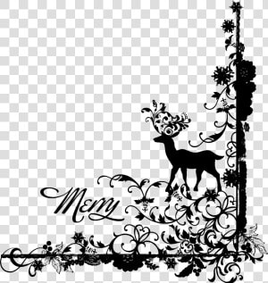 Images For Black And White Christmas Borders   Christmas Border Design Black And White  HD Png Download