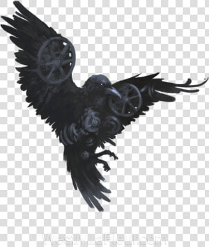 Raven Art Png   Drawing Art Raven  Transparent Png