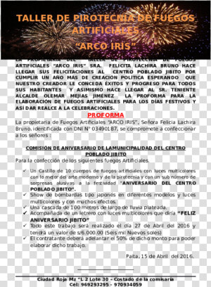 Proforma De Fuegos Artificiales  HD Png Download