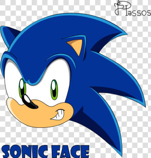 Sonic The Hedgehog Face Sonic X By Tails   Sonic And Tails Face  HD Png Download