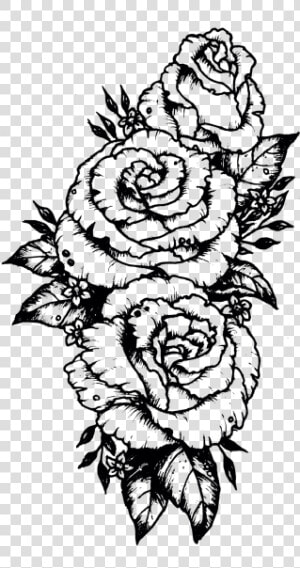 Forearm Rose Tattoo Drawing  HD Png Download