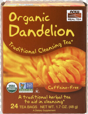 Now Foods Dandelion Cleansing Herbal Tea   Now Foods Tea  HD Png Download