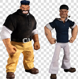 Popeye  amp  Brutus One   Popeye Action Figures  HD Png Download