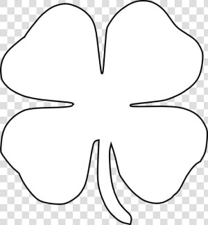 4 Leaf Clover Image Png Clipart   Four Leaf Clover Outline  Transparent Png