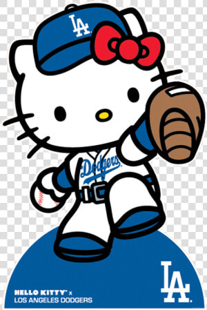 Los Angeles Dodgers On   La Dodgers Logo Hello Kitty  HD Png Download