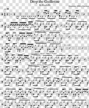 Peach Pit Drop The Guillotine Sheet Music  HD Png Download