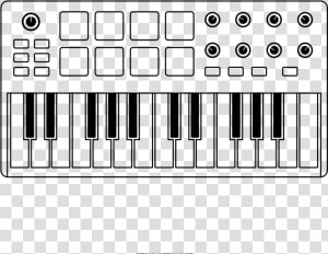 Midi Controller Coloring Page   Musical Keyboard  HD Png Download