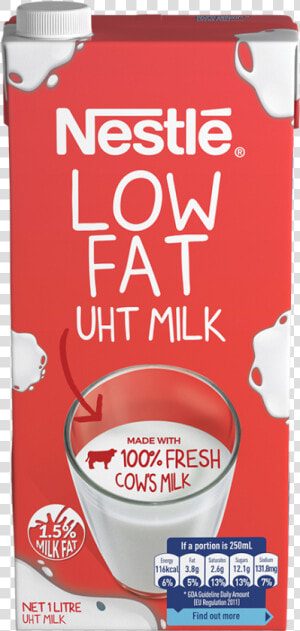 Nestle Low Fat Uht Milk  HD Png Download