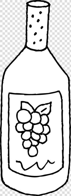 Wine Bottle Bottle Of Wine Line Art Free Clip Clipart   Bottle Of Wine Clipart Black And White  HD Png Download