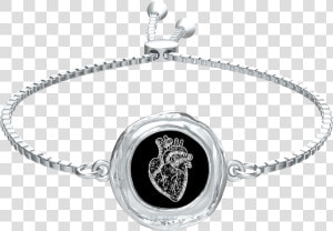 Anatomical Heart Slider Coin Bracelet Data Zoom   cdn   Bracelet  HD Png Download