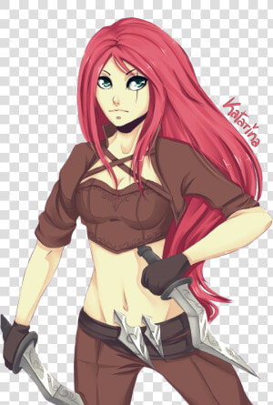 Katarina By Bakaruru Hd Wallpaper Fan Art Artwork League   Katarina Fan Art Png  Transparent Png