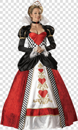 Queen Of Hearts Women S Costume   Alice And Wonderland Queen Of Hearts Costume  HD Png Download