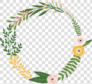 Transparent Floral Wreath Png   Transparent Flower Wreath Drawing  Png Download