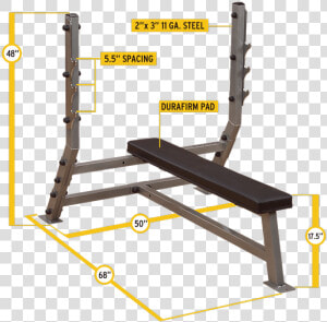 Flat Olympic Bench   Body Solid Bench Press  HD Png Download