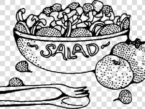 Transparent Thanksgiving Clip Art Black And White   Salad Clipart Black And White  HD Png Download