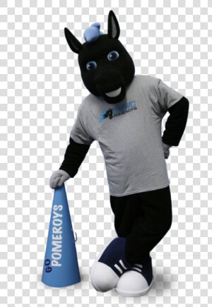 Onyx Leaning Against A Pomeroys Megaphone   Saint Mary Of The Woods College Mascot  HD Png Download