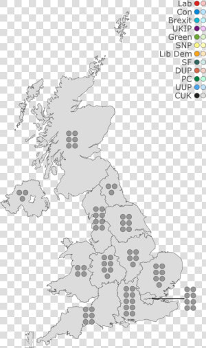 Life Expectancy Map Uk   Euro Elections 2019 Uk  HD Png Download