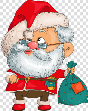 Papa Noel Et Mickey   Clipart Carte De Noel  HD Png Download