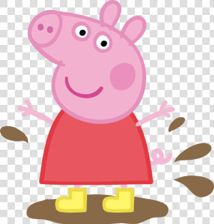 Peppa Pig In Muddy Puddle  HD Png Download