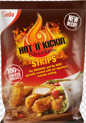 Hot N Kicking Chicken Strips 1 Kg Zak   Hot N Kickin Chicken  HD Png Download