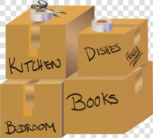 Graphic  Moving Boxes  Boxes  Scissors  Packing  Move   Moving Boxes Clip Art  HD Png Download