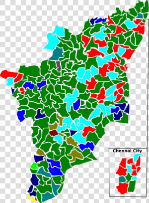 1980 Tamil Nadu Legislative Election Map By Parties   Tamil Nadu Election Map 2019  HD Png Download