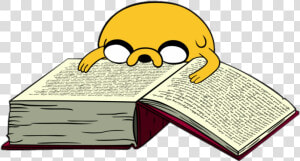 Adventure Time Jake Reading A Book   Adventure Time Jake Book  HD Png Download