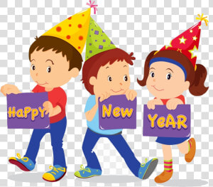 Happy New Year Clipart School Kids Free Transparent   New Years Kids  HD Png Download