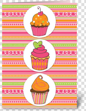 Cupcake Birthday Greeting Card   Kuchen  HD Png Download