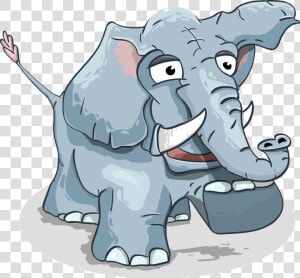 Elephant  Cartoon  Steps  Baby Elephant  Funny  Animal   Animales Que Caminan Dibujo  HD Png Download