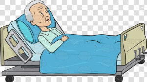 Sick Person In Hospital Bed Transparent Png   Cartoon Patient In Hospital Bed  Png Download