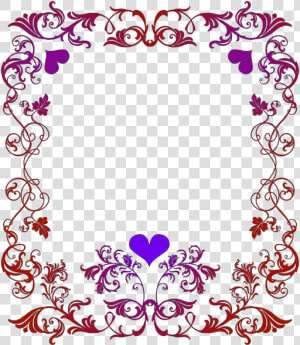 Girly Border Png File   Valentines Day Border Clip Art  Transparent Png