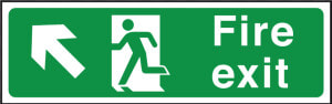 Fire Exit Sign Up Left Title   Fire Exit Left Arrow  HD Png Download